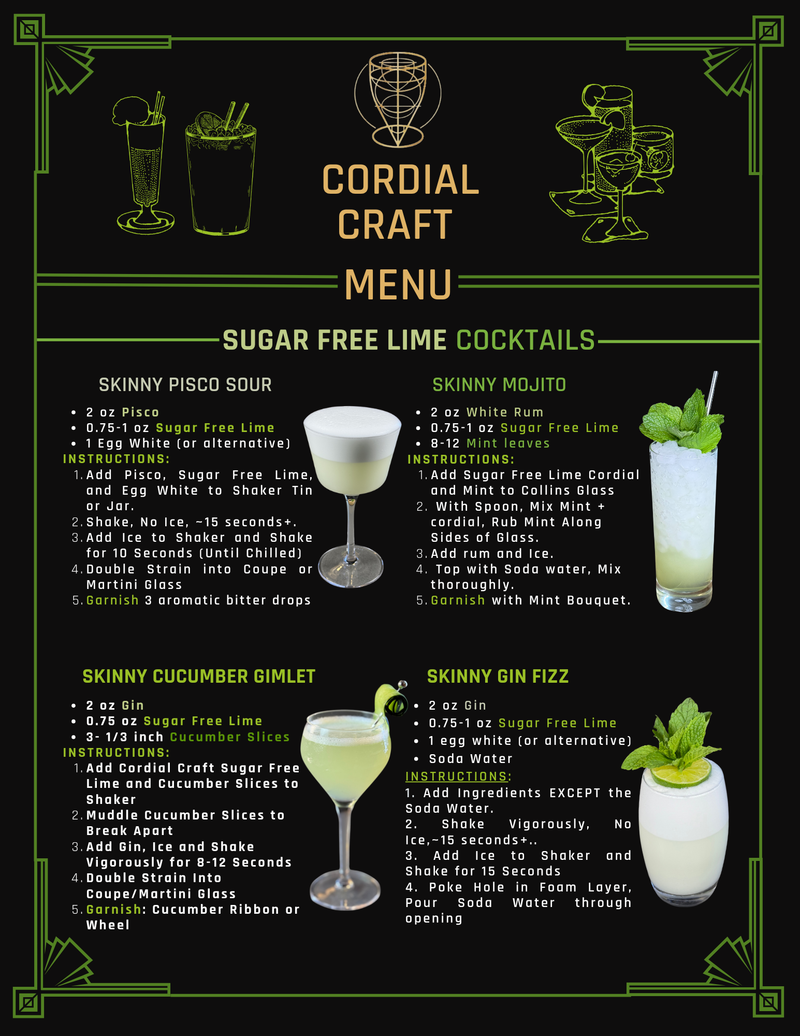 Sugar Free/Skinny Classic Cocktails