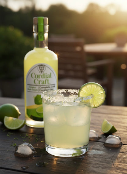 Zero-Sugar Lime Cocktail Mixer: Sugar-Free Lime Cordial for Cocktails & Mocktails.