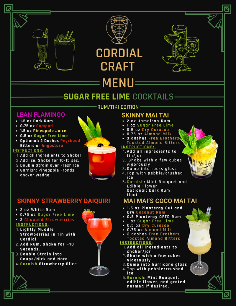 Skinny/Sugar-Free Tiki Cocktail Recipes
