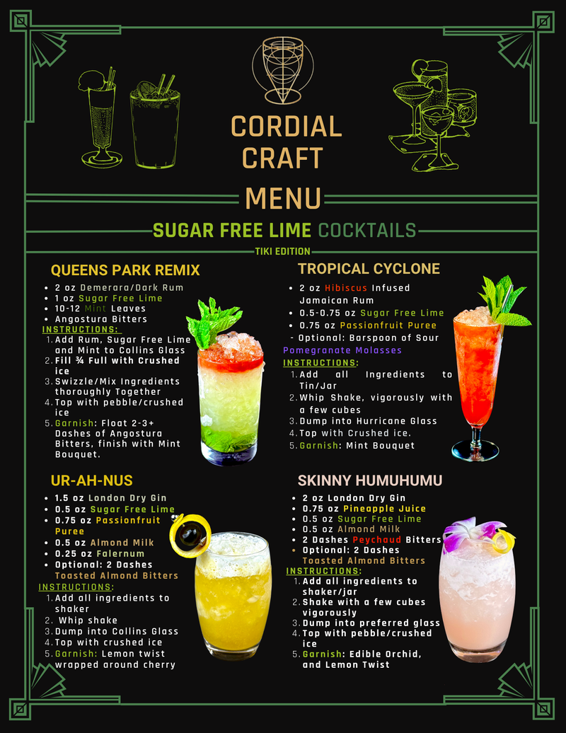 Skinny/Sugar Free Skinny Cocktail Builds